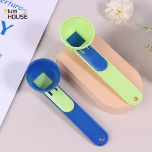 PlumHOUSE Muỗng Cà Phê Phễu Đo Thìa Có Tay Cầm Dài Hơn Bột Muỗng Thiết Kế Trượt Có Thể Tái Sử Dụng Thìa Cà Phê Tiện Ích Nhà Bếp VN