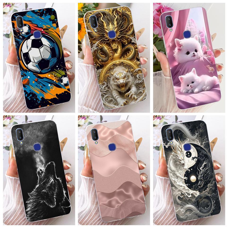Dành Cho Vivo V11i V11 Ấn Độ 1806 / Vivo v11 Pro 1804 1814 Ốp Điện Thoại Rồng Trung Quốc Mèo Dễ Thương Họa Tiết Hoạt Hình Vỏ Mềm Trong Suốt Silicon
