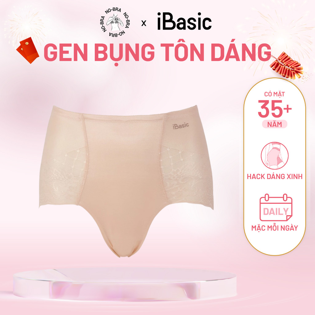 Quần gen bụng iBasic định hình lưng cao phom tam giác phối ren gom bụng tôn dáng P-GEN022