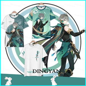 Áo Thun Unisex Cosplay Alhaithem Genshin Impact, Thiết Kế 3D, Phù Hợp FanAnime, Plus Kích Cỡ