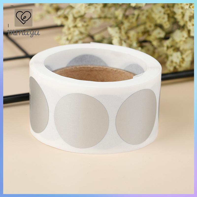 [MINAYA] 300 Miếng Dán Tròn Bạc Trầy Xước 1 Inch Scratc Tắt Nhãn Dán VN