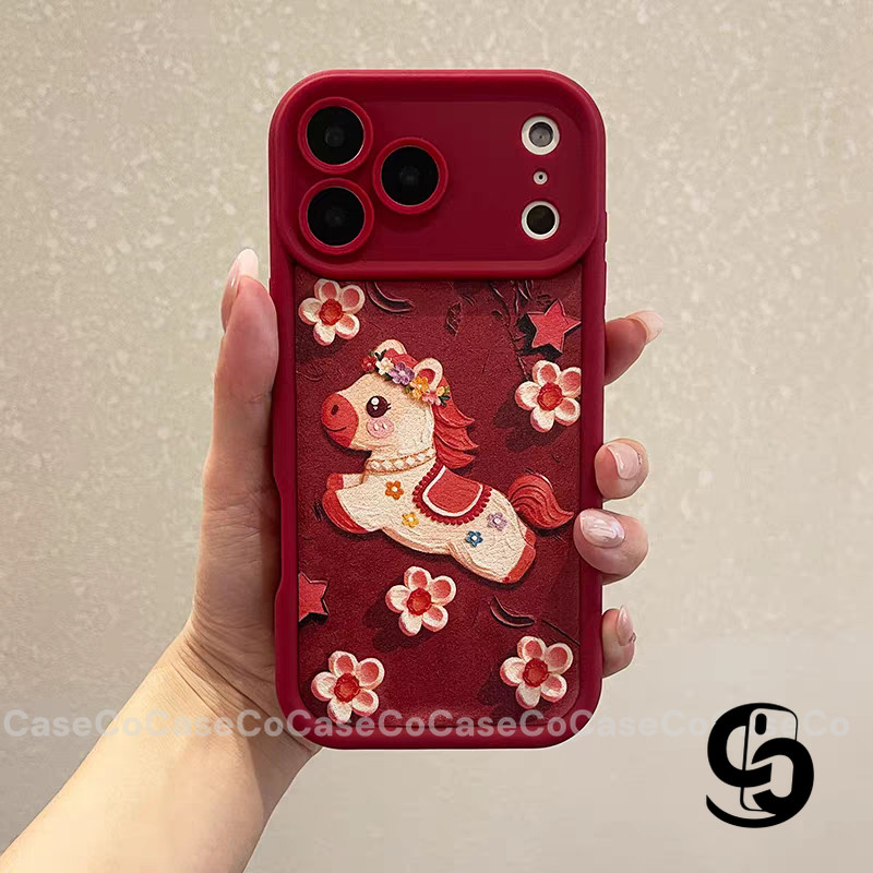 Ốp Lưng Cho Redmi 13X 14C 12C 10C 13C 9C 13 9A 9T 10A 12 Note 8 11 12 10 9 14 13 Pro Bìa Mềm Hoa Ngựa Năm Mới