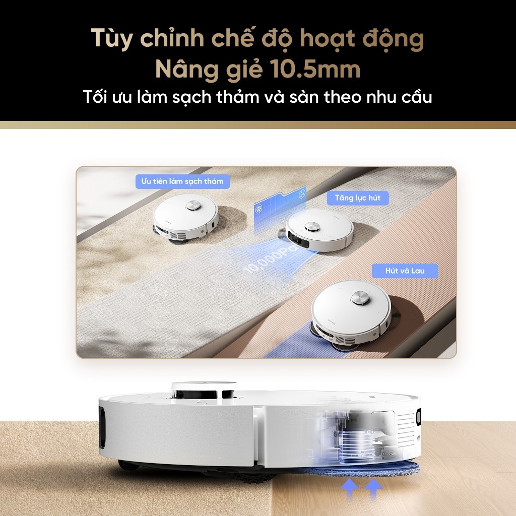 Robot lau sàn hút bụi tự làm sạch Dreame L10s Ultra Gen 2/ L10 Ultra / D20 Ultra/ L10s Ultra Gen 3 - SIDEAL SIA