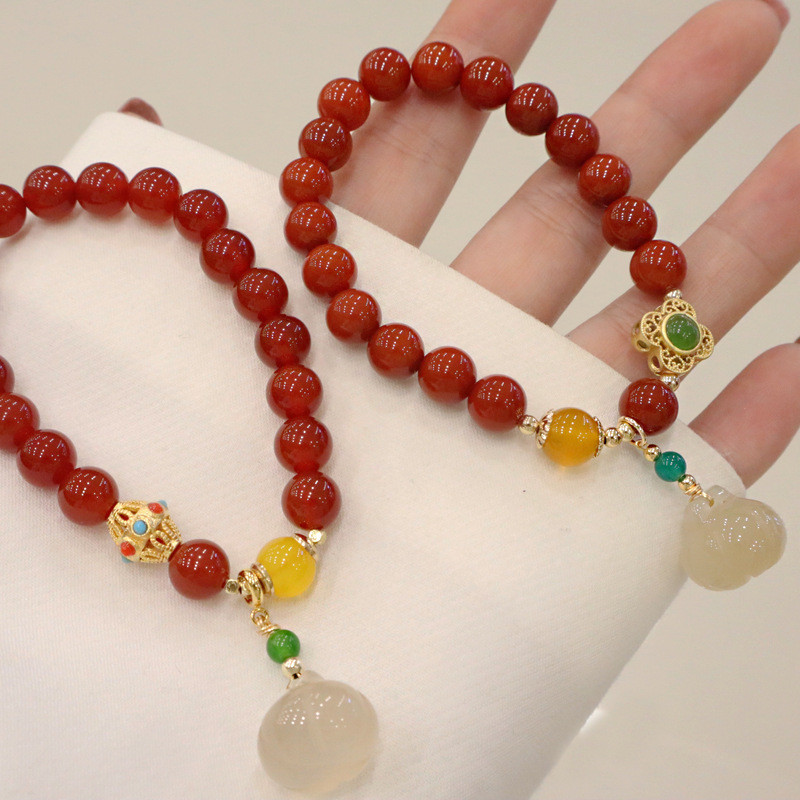 Vòng tay chalcedony mã não đơn giản và độc đáo mới