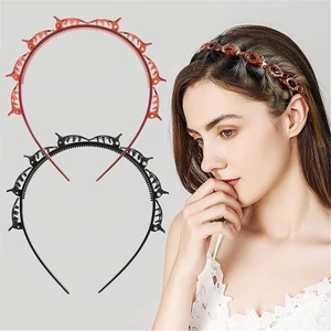 Hàn Quốc Đôi Nổ Kiểu Tóc Kẹp Tóc Nhiều Lớp Bện Tóc Thiết Kế Răng Đầu