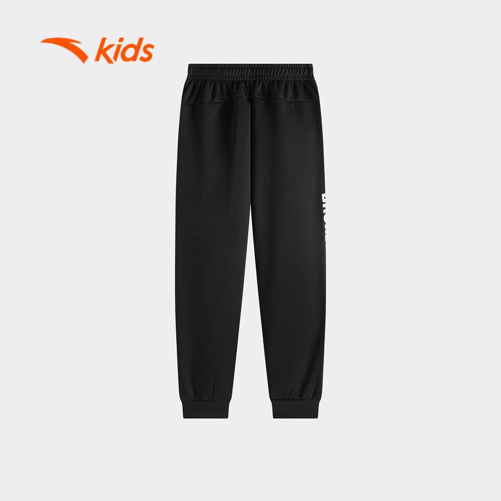 ANTA Kids Quần Jogger Thể Thao Bé Trai Lót Nỉ, Dáng Dài Giữ Ấm, Phong Cách Thể Thao Thoải Mái 352541737U