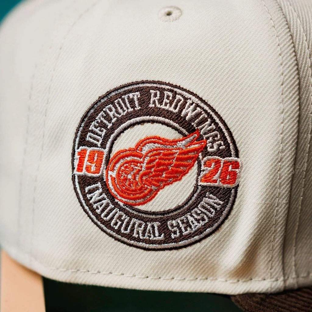 MỚI ERA 9FIFTY NHL DETROIT WINGS MÀU ĐỎ KHÔNG GỐC 1926 HAI TONE / CAM UV-Snapback CAP 6UDJ Q1LP