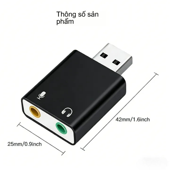 Card âm thanh USB ngoài 7.1 kênh, có mic - Đầu/Card Âm Thanh USB，Hỗ trợ âm thanh 7.1 / 7.1 kênh，Cắm và chạy