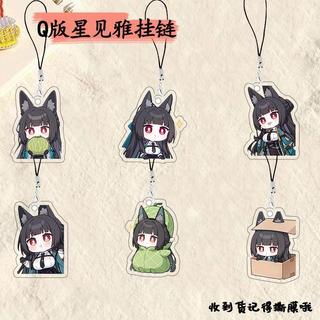 Anime Zenless Zone Zero Hoshimi Miyabi Pendant Keychains Acrylic Phone Lanyards Phone Charm Decoration Backpack Access