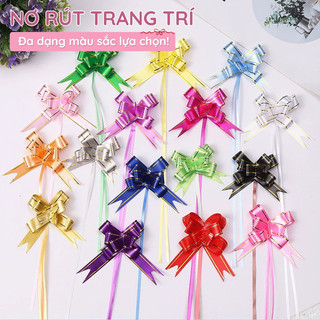 Nơ rút gói quà Combo 30 dây nơ trang trí Tết và sự kiện, dùng cho quà tặng, giỏ quà thêm phần trang trọng