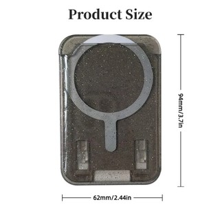 MODOMINO Cho Ví MagSafe, Hộp Đựng Thẻ Từ Tính Điện Thoại Đơn Giản Trong Suốt, Túi Đựng Thẻ Điện Thoại Chống Trầy Xước Màu Trơn Cho 17 / 16 / 15 / 14 / 13 / 12
