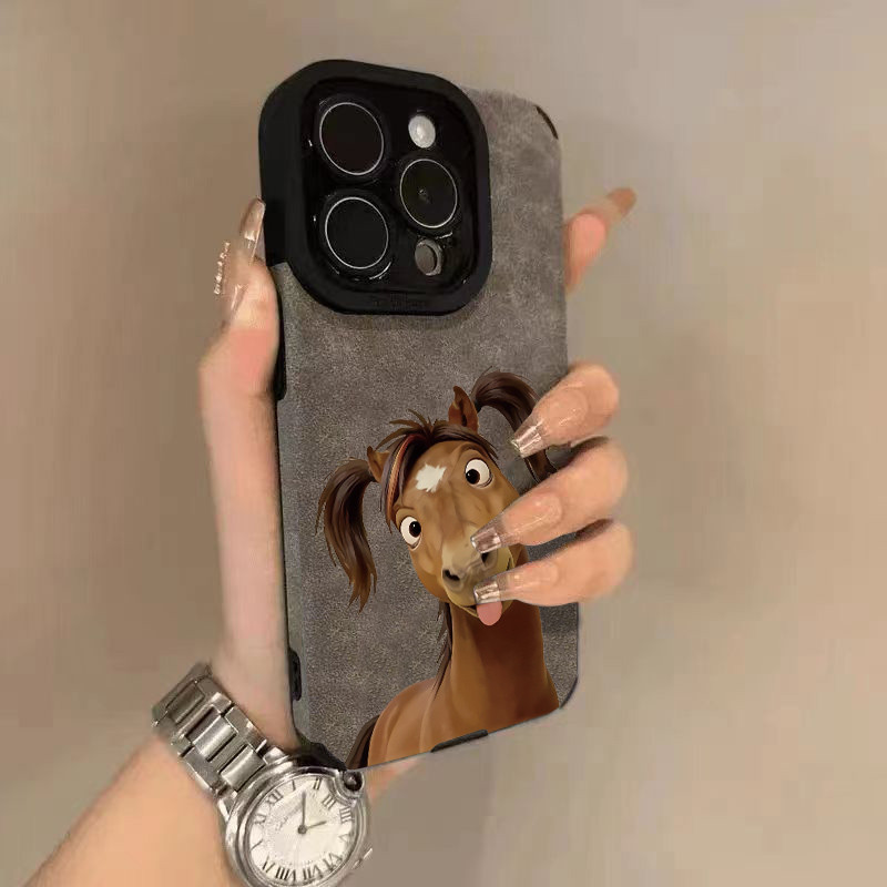Nhổ đôi ngựa đuôi ngựa ngựa cho 17 15 14promax lông lật iPhone 16 11 xu hướng 12pro