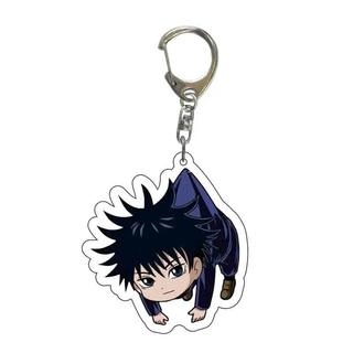 Anime Jujutsu Kaisen Key Chain Acrylic Cartoon Figure Yuji Itadori Kugisaki Nobara keychains Metal Holder Key Ring