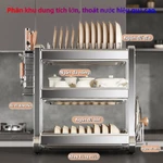 Giá Để Bát Đĩa Đa Năng Inox 304 - Tiết Kiệm Không Gian Bếp, Đựng Gọn Bát, Đĩa, Dao, Thớt & Đồ Dùng Nhà Bếp — ảnh 2