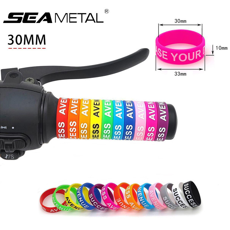 SEAMETAL Vòng Chữ O Chống Trơn Trượt Silicon 30mm Nhiều Màu, Trang Trí Tay Lái Xe Máy/Xe Đạp Điện
