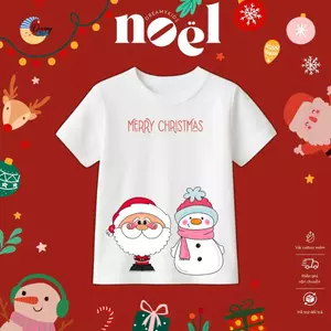 Bé Dành Noël Thiết Cổ Tròn Trẻ Em Áo In Vải