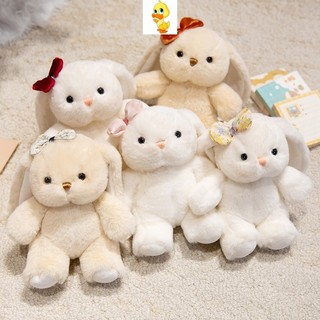 PLUS✨Phong cách mới✨Đồ chơi thỏ nơ sang trọng dễ thương, mềm mại, trang trí phòng ngủ, quà sinh nhật, đồng hành trẻ em