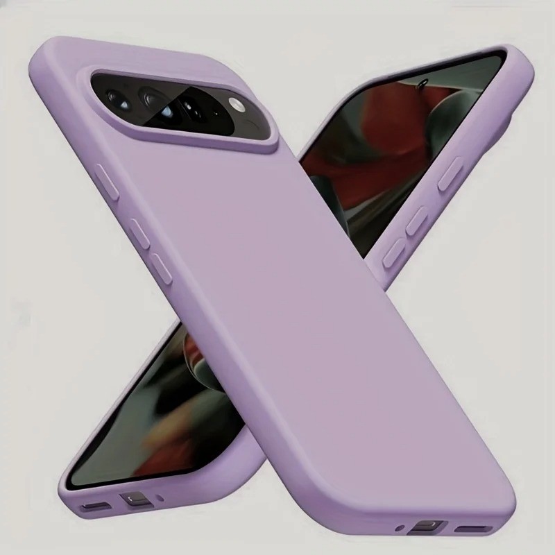 Ốp Điện Thoại Cạnh Thẳng Lỏng Trên Cho Google Pixel 8 8A 9 9A 10 10A Pro XL 6.8 Full Cover Chống Cháy Nổ Chống Rơi Ốp Lưng TPU Mềm Fundas