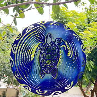 3D Rùa Biển Chuông Gió Gió Xoay Trong Nhà Ngoài Trời Sáng Tạo Trang Trí Cung Cấp Xoay 360 Độ Phong Cách Đại Dương Quyến Rũ EV3J