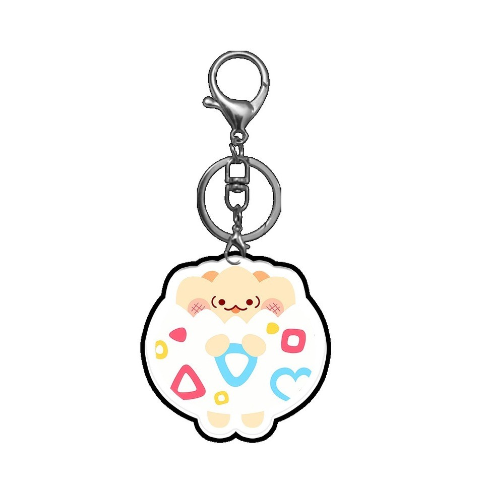 Diy Custom Clefairy Togepi Wooper Q Version Acrylic Keychain Cute Cartoons Backpack Pendant Accessories Creative Holid