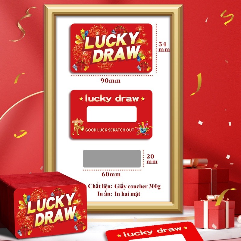 Thẻ cào may mắn năm 2026 - Combo 160 thẻ quà Tết dễ thương cào trúng thưởng lì xì, quà tặng độc đáo