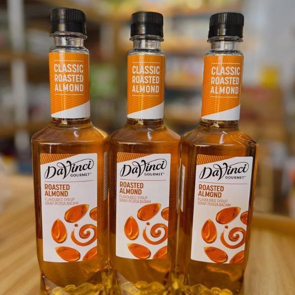 [Combo Giá Sỉ] Siro Davinci Hạnh Nhân Nướng (Roasted Almond) 750ml, Syrup Mang Hương Vị Béo Thơm Đậm Đà