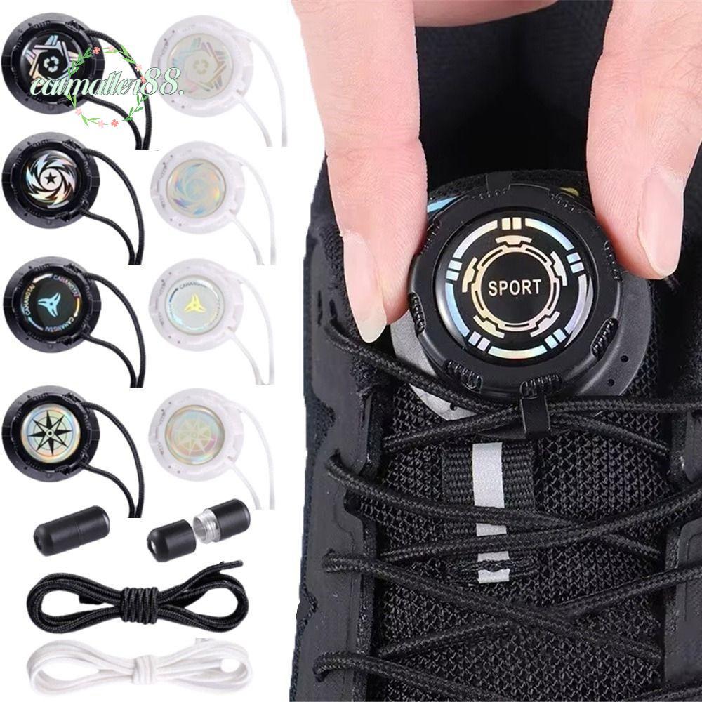 CATMALLER88 1 Cặp Dây Khóa Xoay, Dây Dày Dễ Dàng Lắp Đặt Dây Giày Tự Động, Khóa Nhanh Không Dây Buộc Dây Giày Trẻ Em Người Lớn