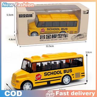 Mát mẻ xe buýt trường học đồ chơi với kéo trở lại cơ chế, màu vàng xe buýt cơ thể