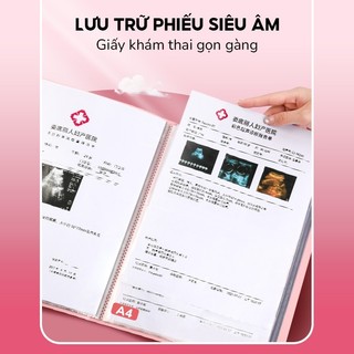 File lá đựng tài liệu A4 tiện lợi cho học sinh, nhân viên văn phòng lưu trữ kết quả khám thai và tài liệu cá nhân