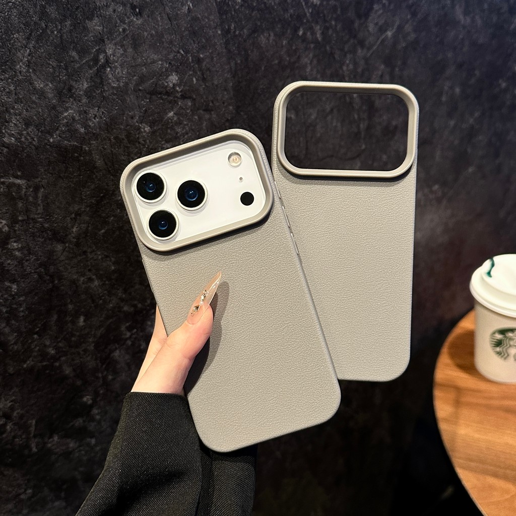 Ốp lưng iPhone họa tiết vải thiều màu trơn đơn giản phù hợp cho iPhone17ProMax 17 16 15 14 13 12 11