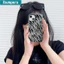 Ốp điện thoại IbumpersTrendy Zebra Print Matte Soft Premium Vỏ chống sốc cho iPhone 11 12 13 14 15 16 17 Pro Max IP 7 8 Plus Iphon X XS XR
