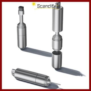 SCANDIFY Công cụ loại bỏ khay thẻ SIM, Bàn chải làm sạch tai nghe bằng hợp kim nhôm 2 trong 1, EDC cầm tay Mini móc khóa EDC chất lượng cao Sử dụng bảo trì