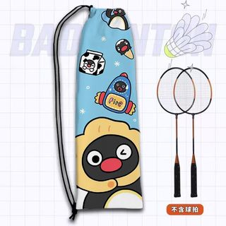 Túi Đựng Vợt Cầu Lông Flannel Hình Hoạt Hình Chim Cánh Cụt Pingu - Dung Tích Lớn