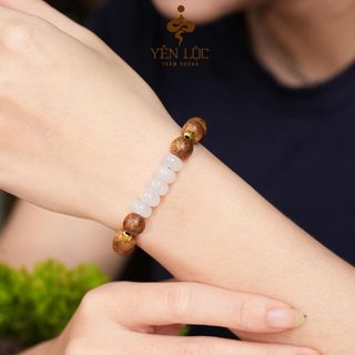 Vòng Tay Trầm Hương Phối Đá Ngũ Điếu - Mong Cầu Bình An & May Mắn - Trầm Hương Yên Lộc