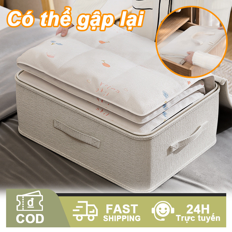 Túi đựng bảo quản quần áo chăn ga cỡ lớn Cao Cấp Vải Cotton Và Vải Lanh Dùng Đóng Gói Hành Lý Du Lịch