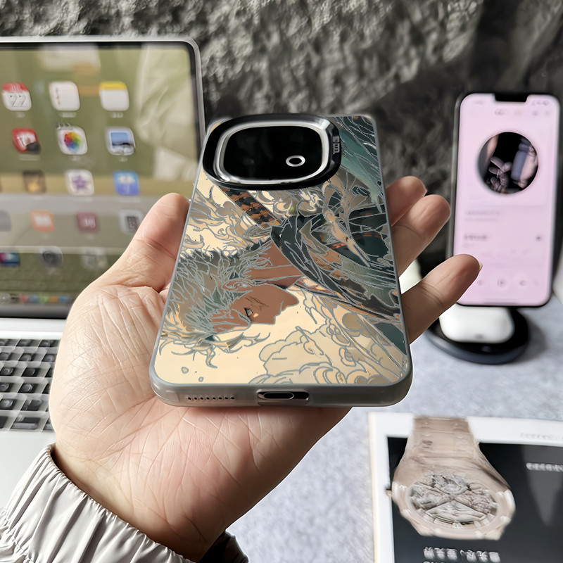 Dành Cho iQOO 15 13 12 Pro Z11 Z10 Turbo Pro Z9 Neo 11 10 / 9 One Piece Luffy Zoro Micro Matte Vỏ Điện Thoại Cứng Cho iQOO Z9 Turbo Z8 Vỏ IQOO Chống Sốc