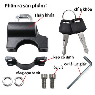 【COD】Khóa mũ bảo hiểm xe máy xe điện chất liệu hợp kim không gỉ , dễ dàng lắp đặt không cần dụng cụ phức tạp nào.