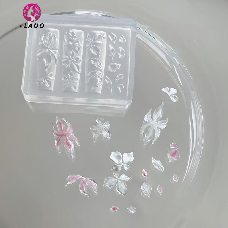 Springevenstar 1 Chiếc Lily Hoa Biển Vỏ Conch San Hô Sao Biển 3D Acrylic Móng Tay Khuôn Trang Trí Móng Tay DIY Silicon Làm Móng Tay Khuôn Móng Tay Nghệ Thuật Springevenstar