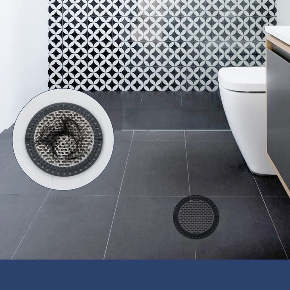 {WELV}Stainless Steel For Bathroom Drain Cover Round Style with Hair Catching Function
