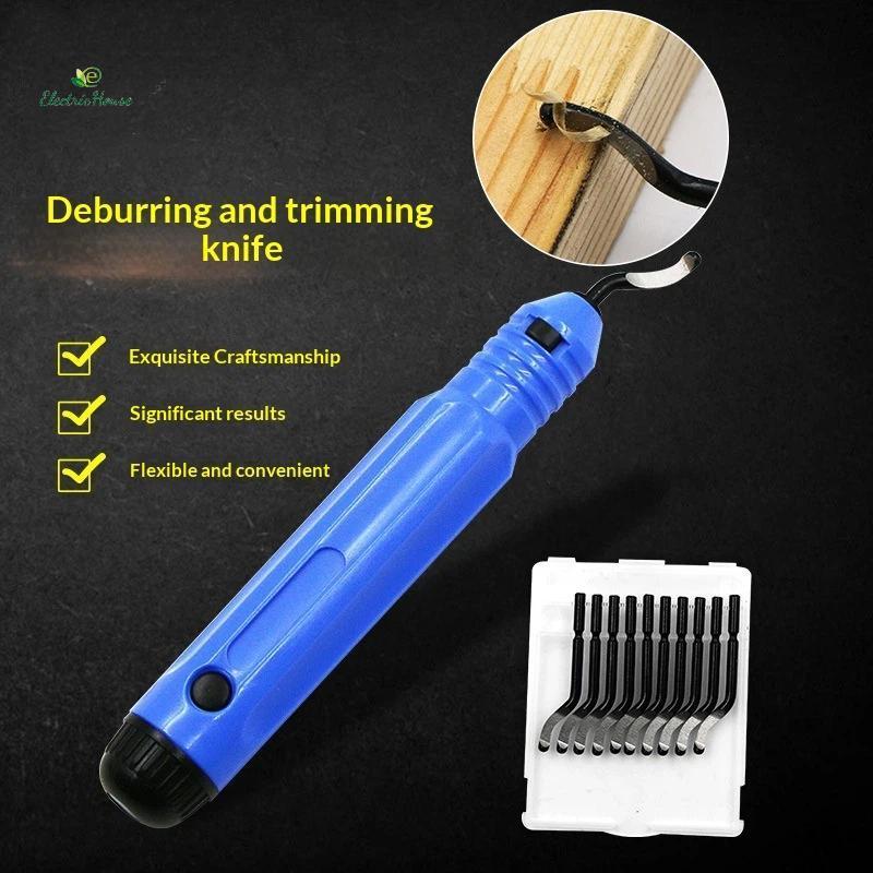 [Nhà Điện] Dụng Cụ Deburring Với 10 Thép des, Dụng Cụ Deburring Đầu Xoay 360 Độ Cho Nhựa Kim Loại Nhựa In 3D Gỗ mới