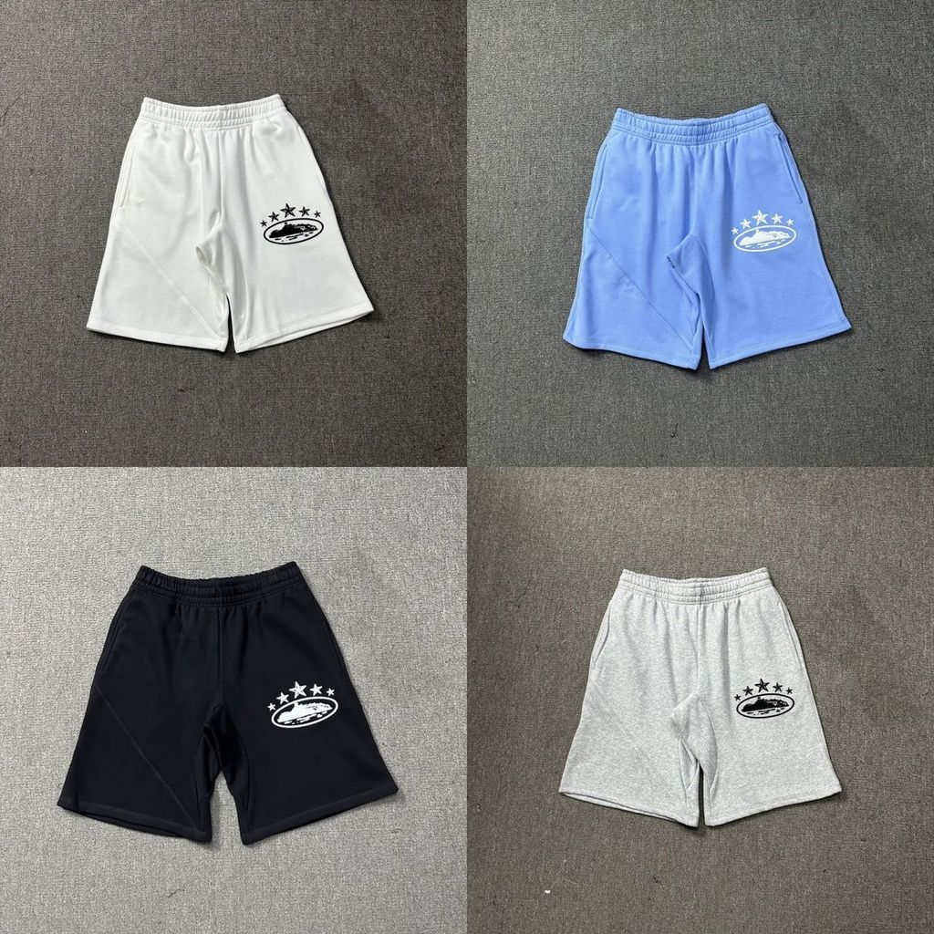 Corteiz Đảo Quỷ Năm Cánh In Hình Ngôi Sao Mỹ Phố Cao Cấp Rời Nam Nữ Quần Short Thường Ngày Năm Điểm Quần Mùa Hè Hợp Thời Trang