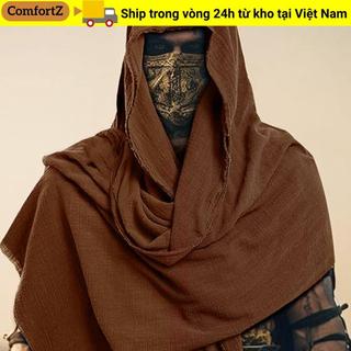 hoodie retro thời trung cổ nam/unisex của Comfortz - áo khoác nhẹ, màu đen/nâu