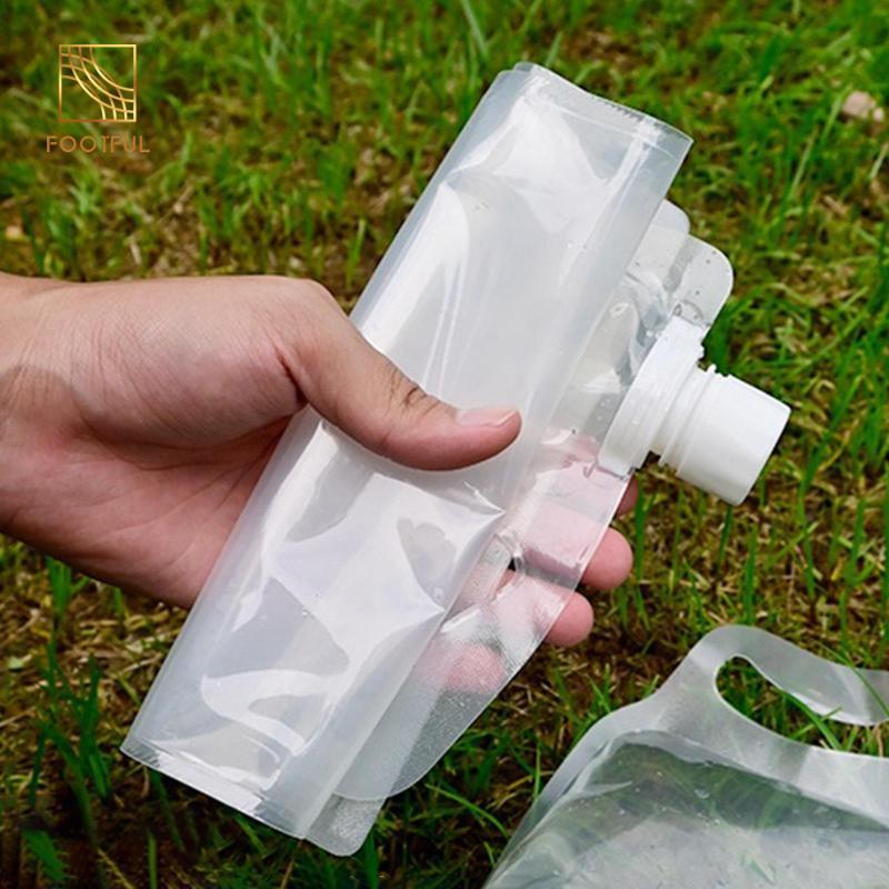 Túi đựng nước cắm trại 2L bình trong suốt gấp gọn, lý tưởng cho leo núi và du lịch thể thao