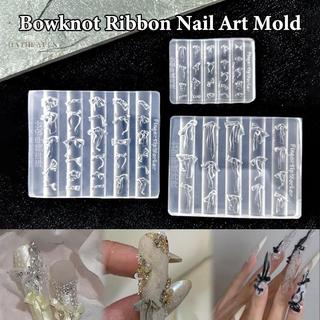 [hatheaven] Khuôn làm móng bằng silicon nơ 3D có kích thước hỗn hợp Nơ ruy băng Tấm dập mềm Kawaii Bowtie DIY Làm móng tay nghệ thuật Khuôn dụng cụ trang trí Mẫu đẹp