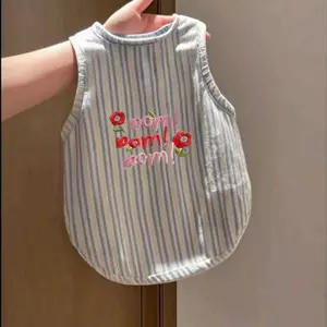 【Ready Stock】 Spring and Summer Dog Clothes Cute Thin Pastoral Cat Sling Pet Puppy's Vest Yorkshire Teddy Bichon fVb5