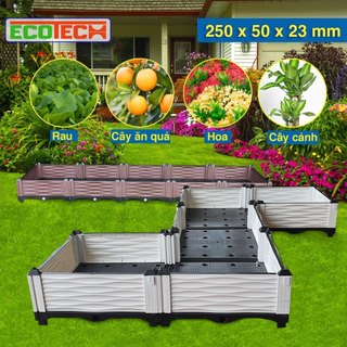 Chậu ghép thông minh HDPE/PP 250x50x23cm: Thẩm mỹ, bền bỉ, dễ lắp đặt, phù hợp mọi cây trồng đô thị.