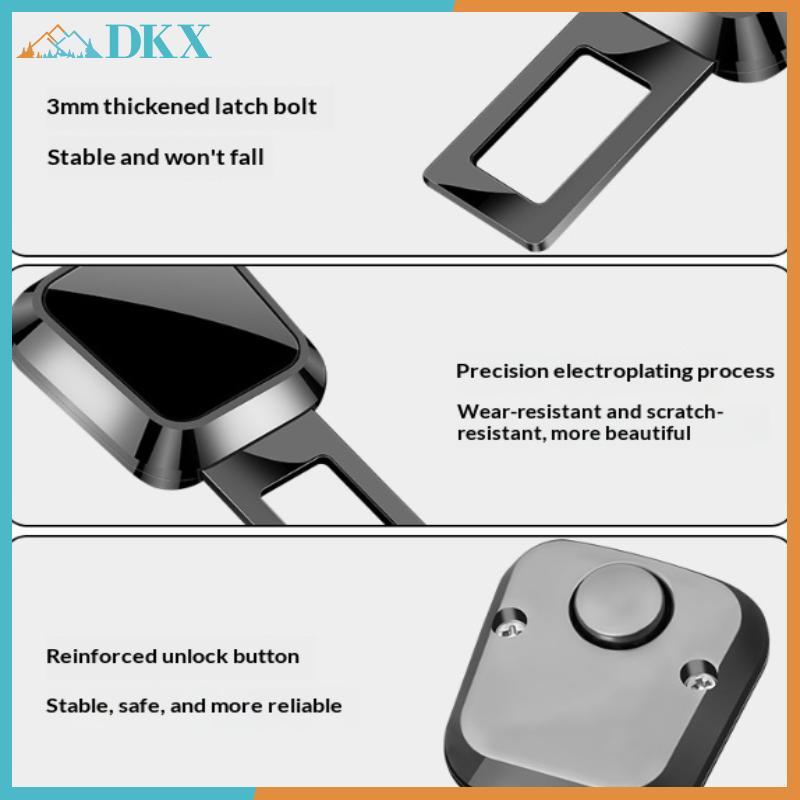 DKX Đai An Toàn Ô Tô Bule Nối Dài Kẹp Dây An Toàn Bule Hợp Kim Kẽm Soet Cắm Mở Rộng Một Nút Để Phát Hành Chèn Soet.