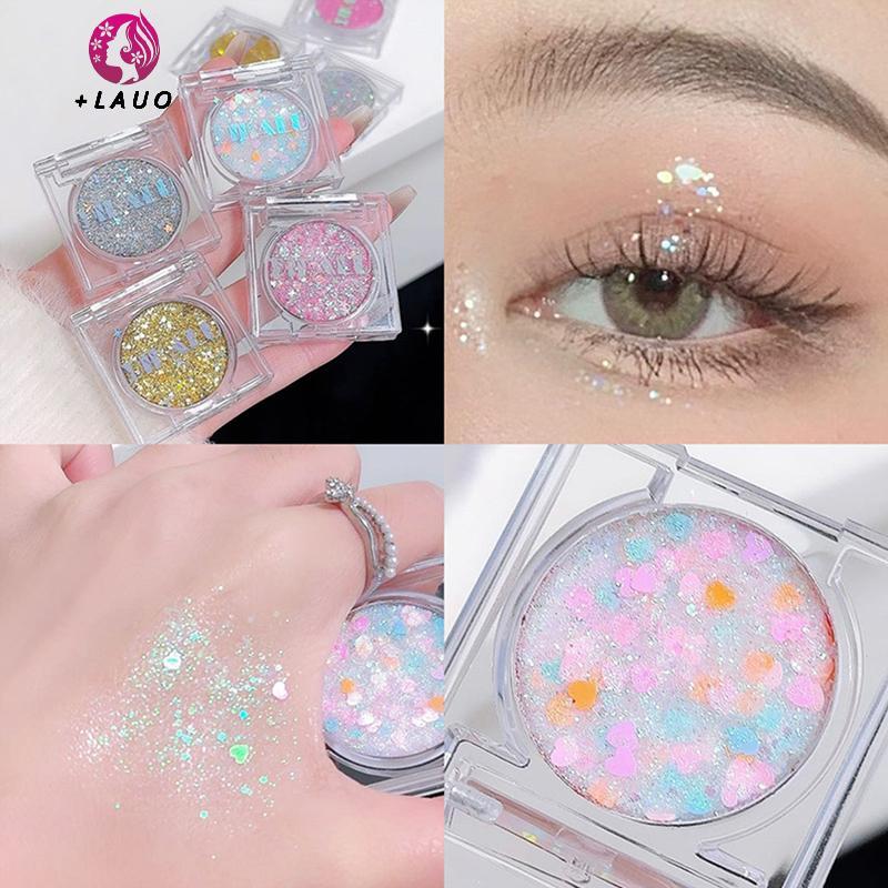 Springevenstar Trái Tim Sáng Bóng Sequin Gel Lấp Lánh Kem Phấn Mắt Xanh Hồng Vàng Ngôi Sao / Mặt Trăng Móng Tay Rời Kim Sa Lấp Lánh Keo Halloween Trang Điểm Mắt Cơ Thể Springevenstar