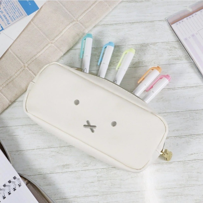 HT2 Dễ Thương Miffy Thỏ Dây Kéo Túi Văn Phòng Phẩm Mỹ Phẩm Và Phụ Kiện Nhỏ Hộp Đựng Bút Chì TH2
