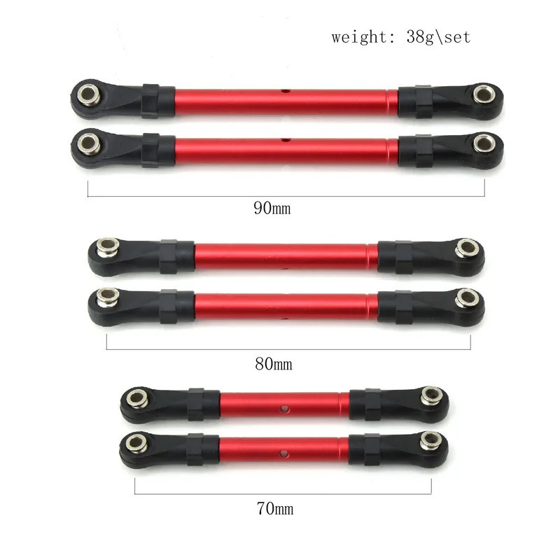 Kim Loại Turnbuckles Kéo Cần Liên Kết Thanh Lái Bộ Dành Cho Traxxas Slash Hoss Rustler Stampede 4x4 1 / 10 RC Xe Nâng Cấp Phần